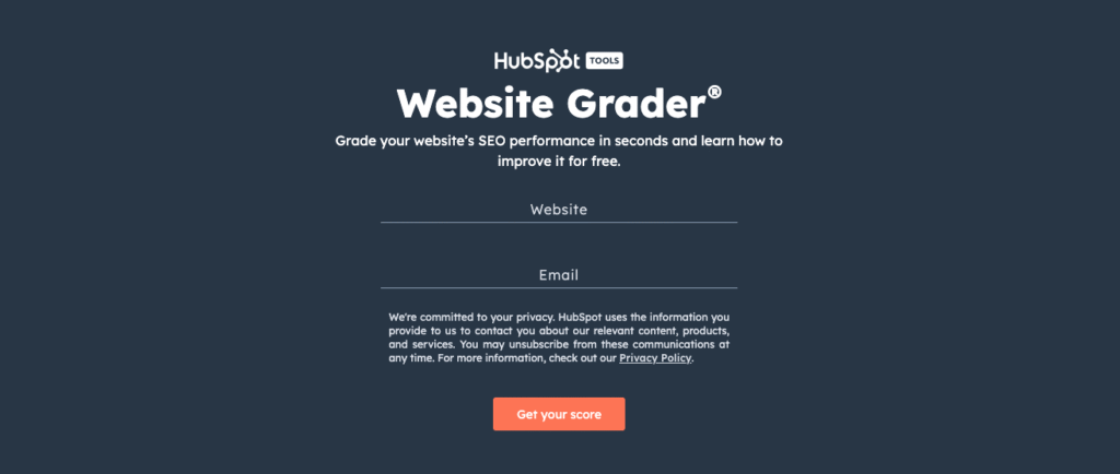 07-website-grader - OptinMonster HubSpot Website Grader free tool lead magnet