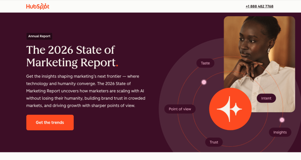 22-hubspot-report - OptinMonster HubSpot State of Marketing report used as a whitepaper lead magnet