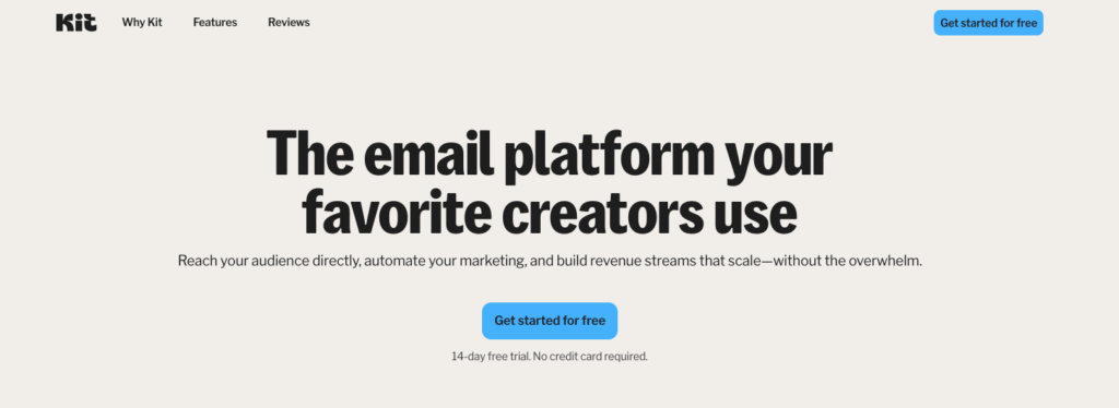 Kit - best email automation software