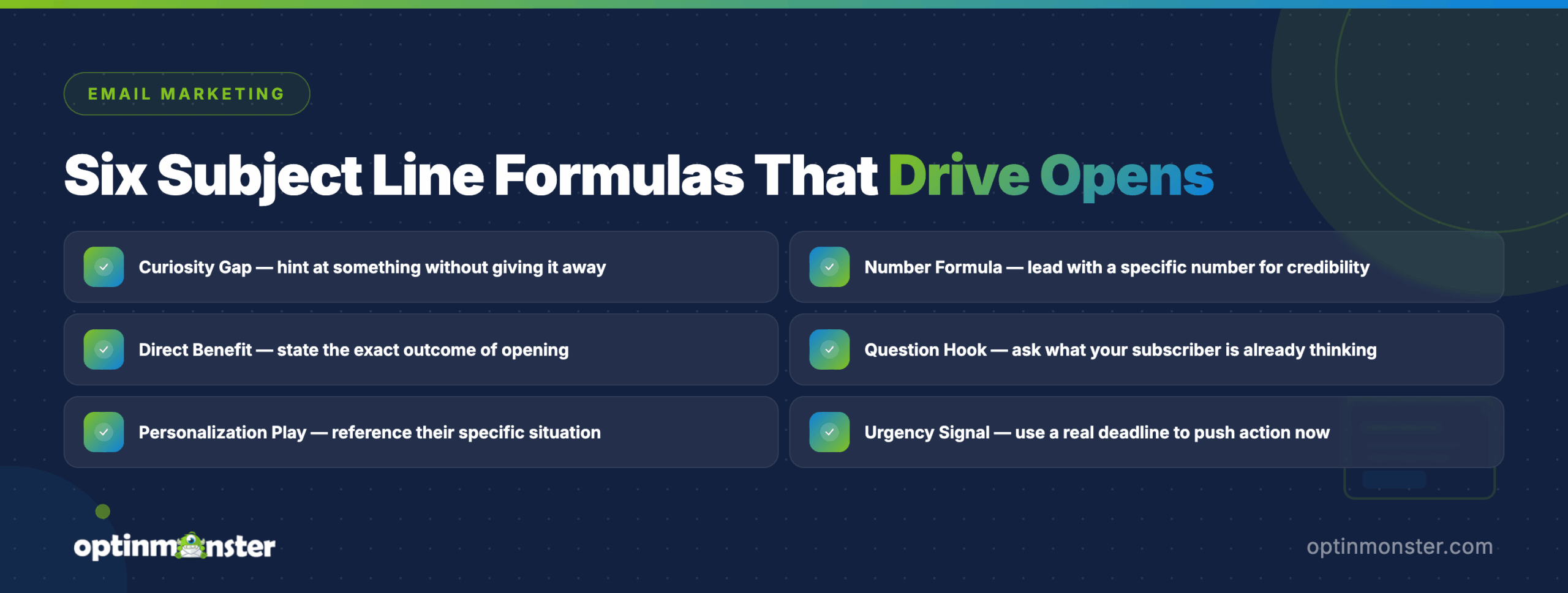 email subject lines formula - OptinMonster