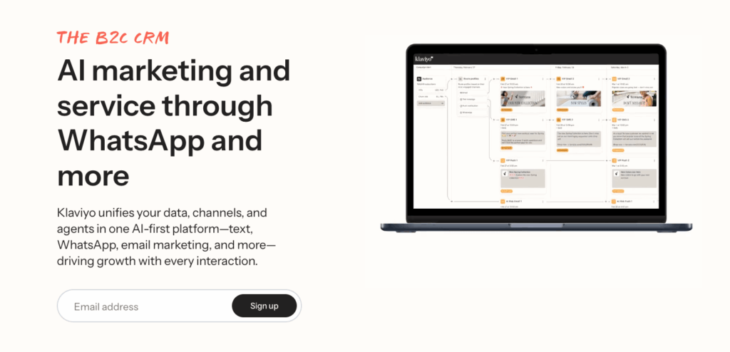 klaviyo - best email automation software