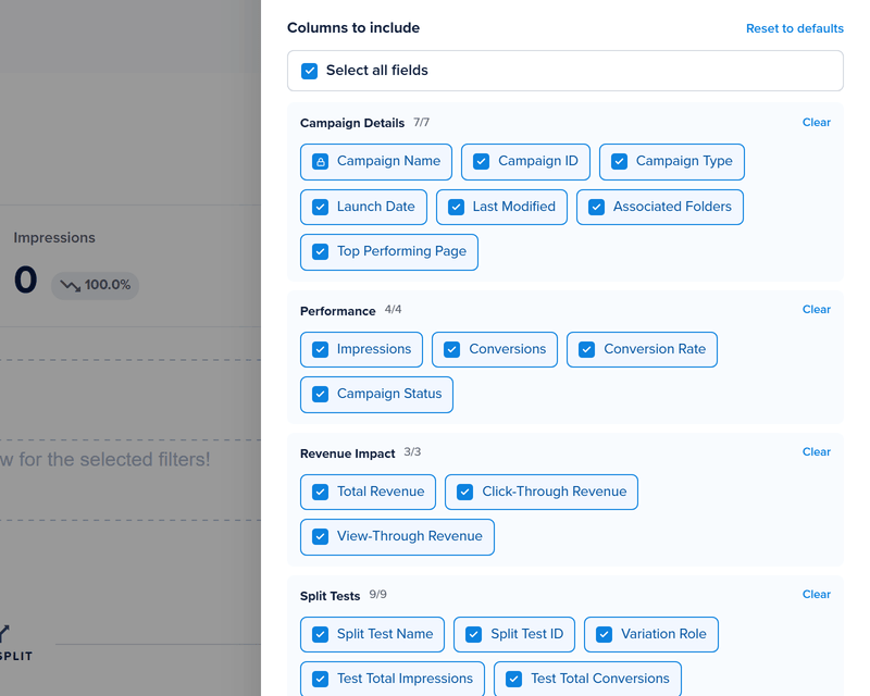 step_09_export-column-picker - OptinMonster Toggle the columns to include in your analytics export.