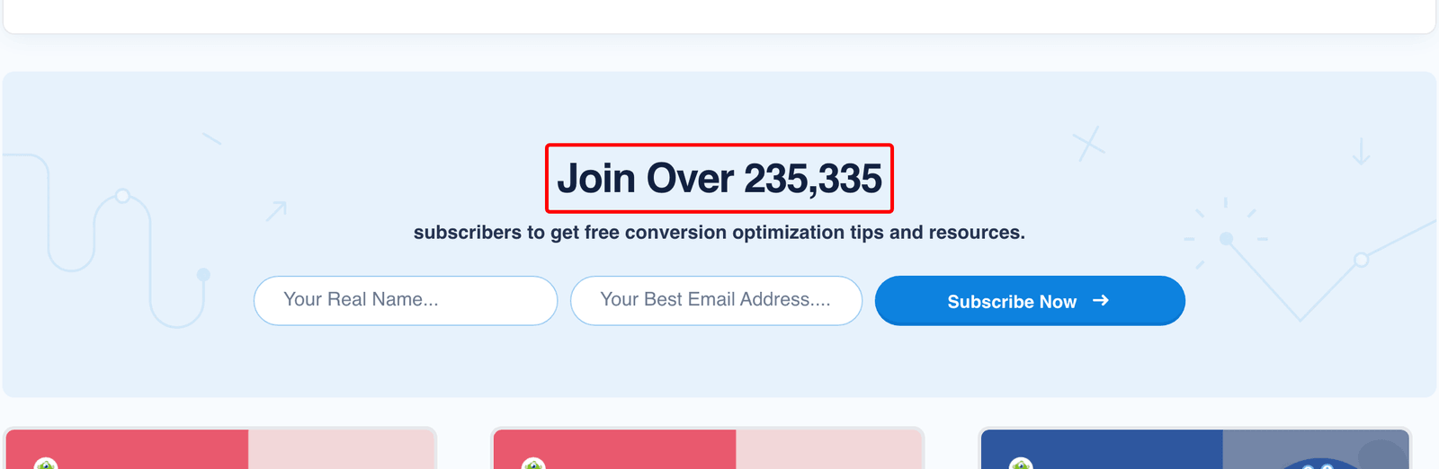 Newsletter popup subscriber count - OptinMonster Newsletter popup subscriber count